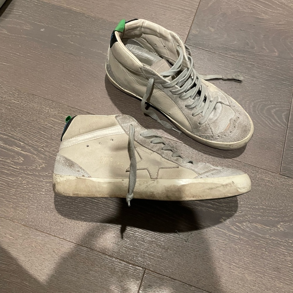 Golden goose white and gray mid star ⭐️